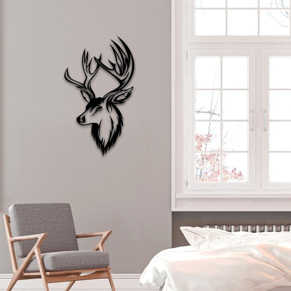 Deer Metal Wall Art -27.55" X15.74" Inches